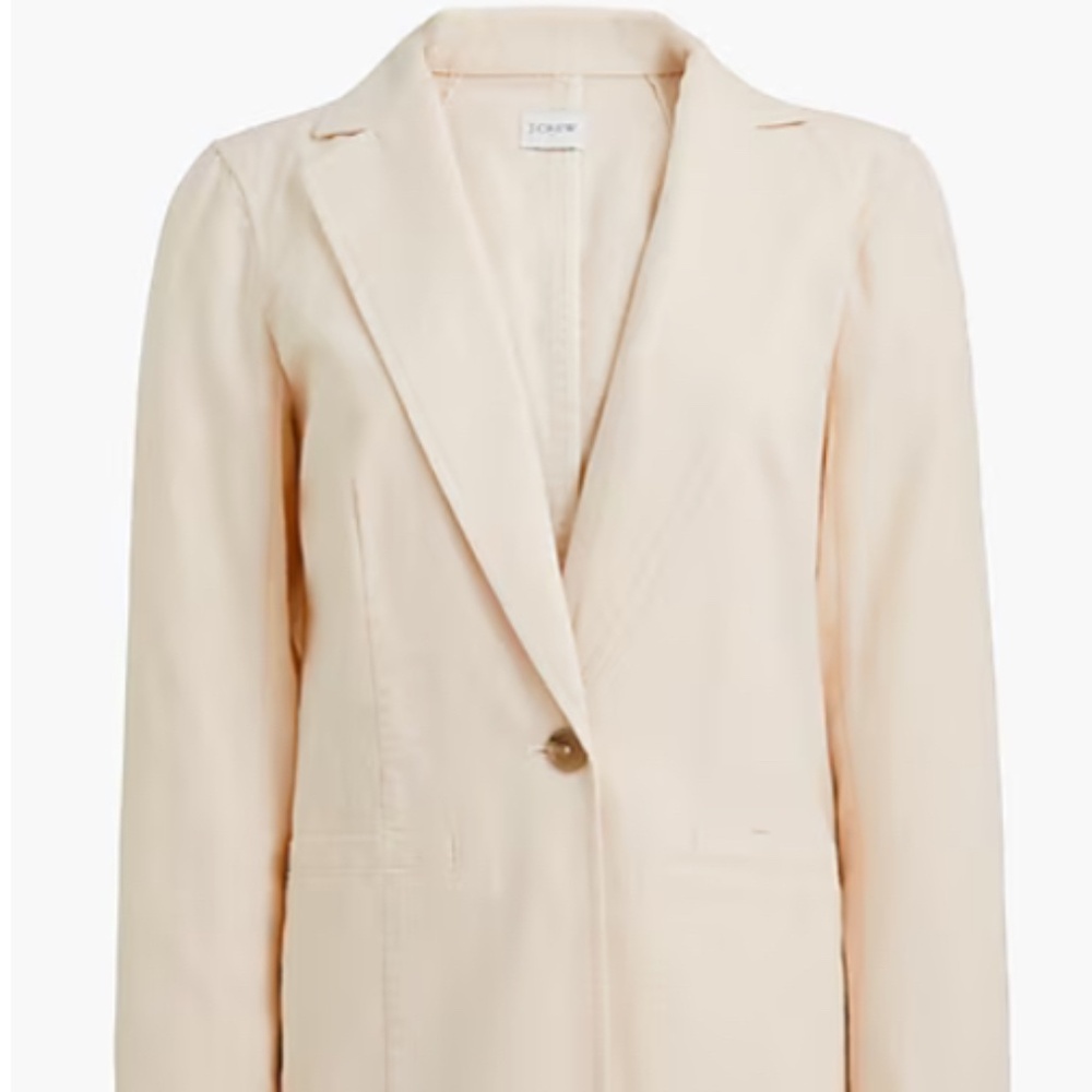 SALE — J CREW Relaxed Linen Blend Blazer - Dusty Ivory - Size 18 - Brand New